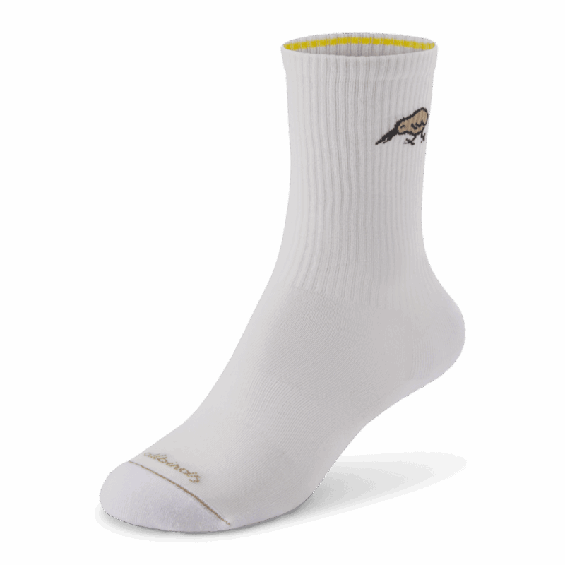 Anytime Crew Sock - Blizzard/Rugged Beige (Natural Black) - Kiwi Bird