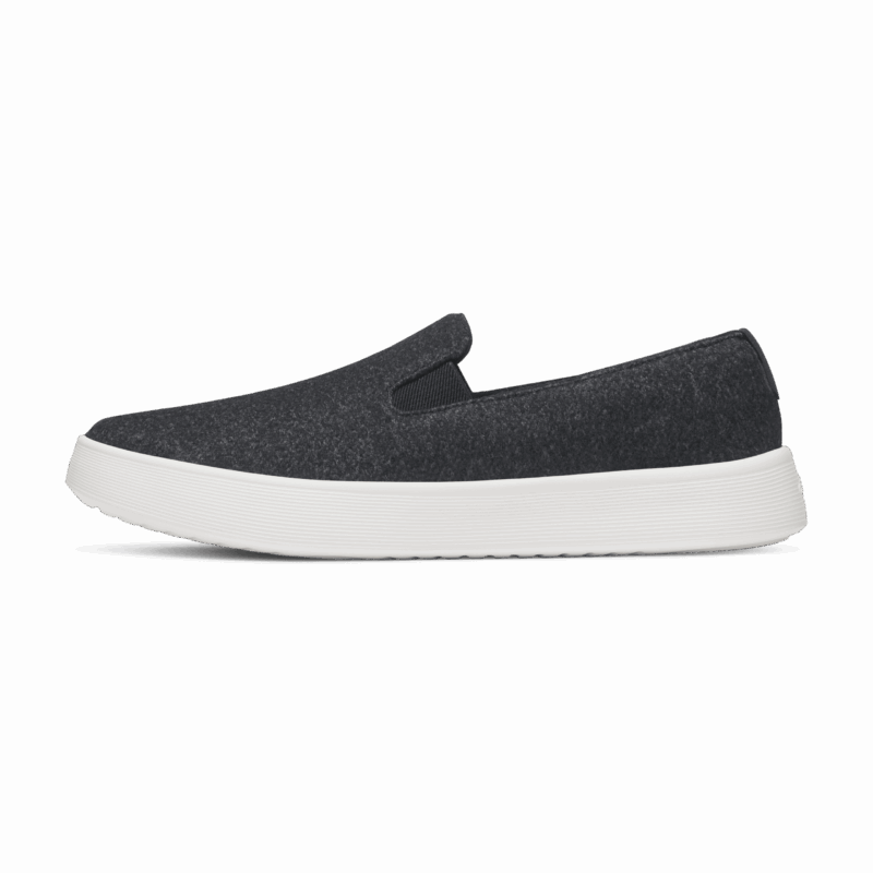 Men's Wool Cruiser Slip On - Natural Black (Blizzard Sole)