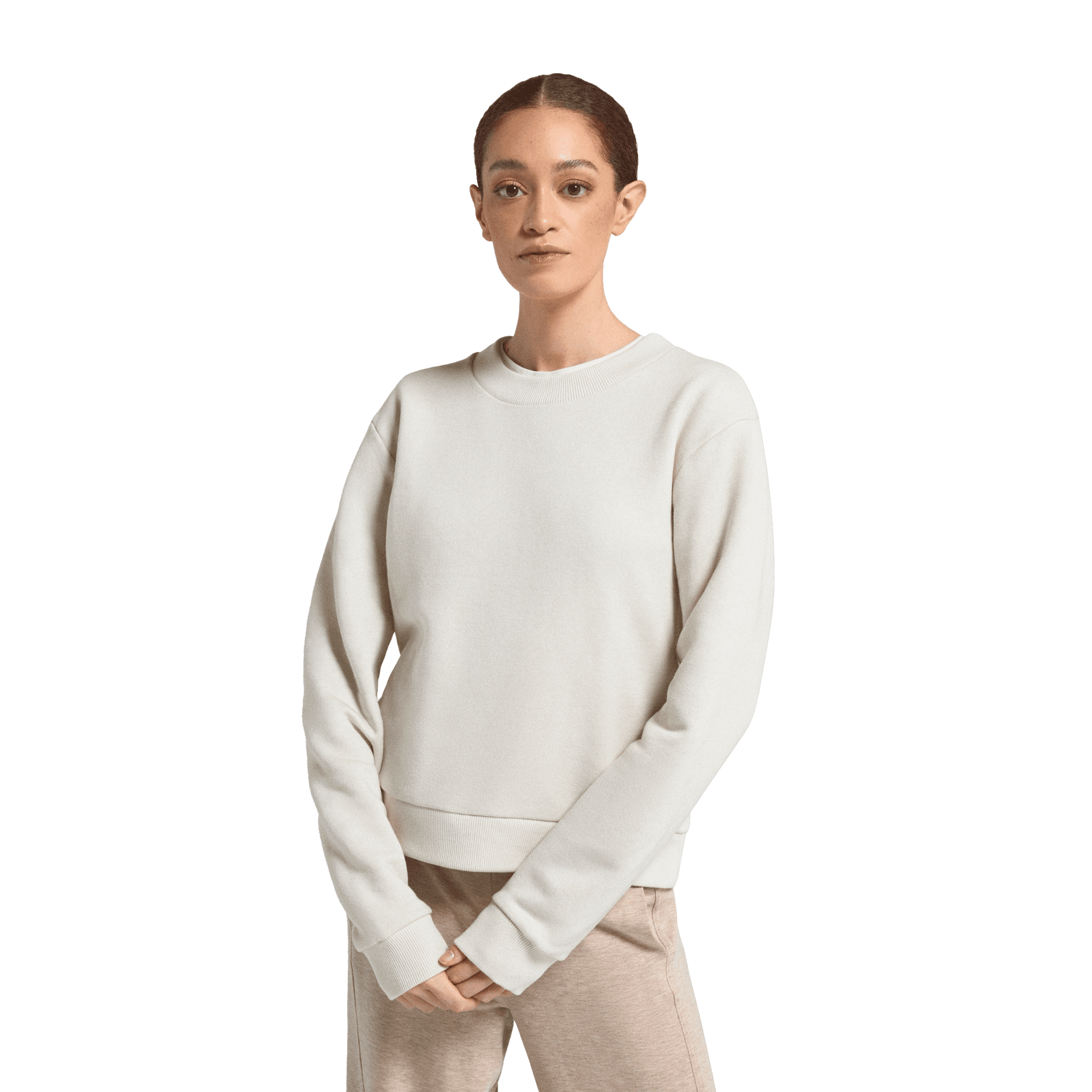 Women's Merino Blend Sweatshirt - Natural White