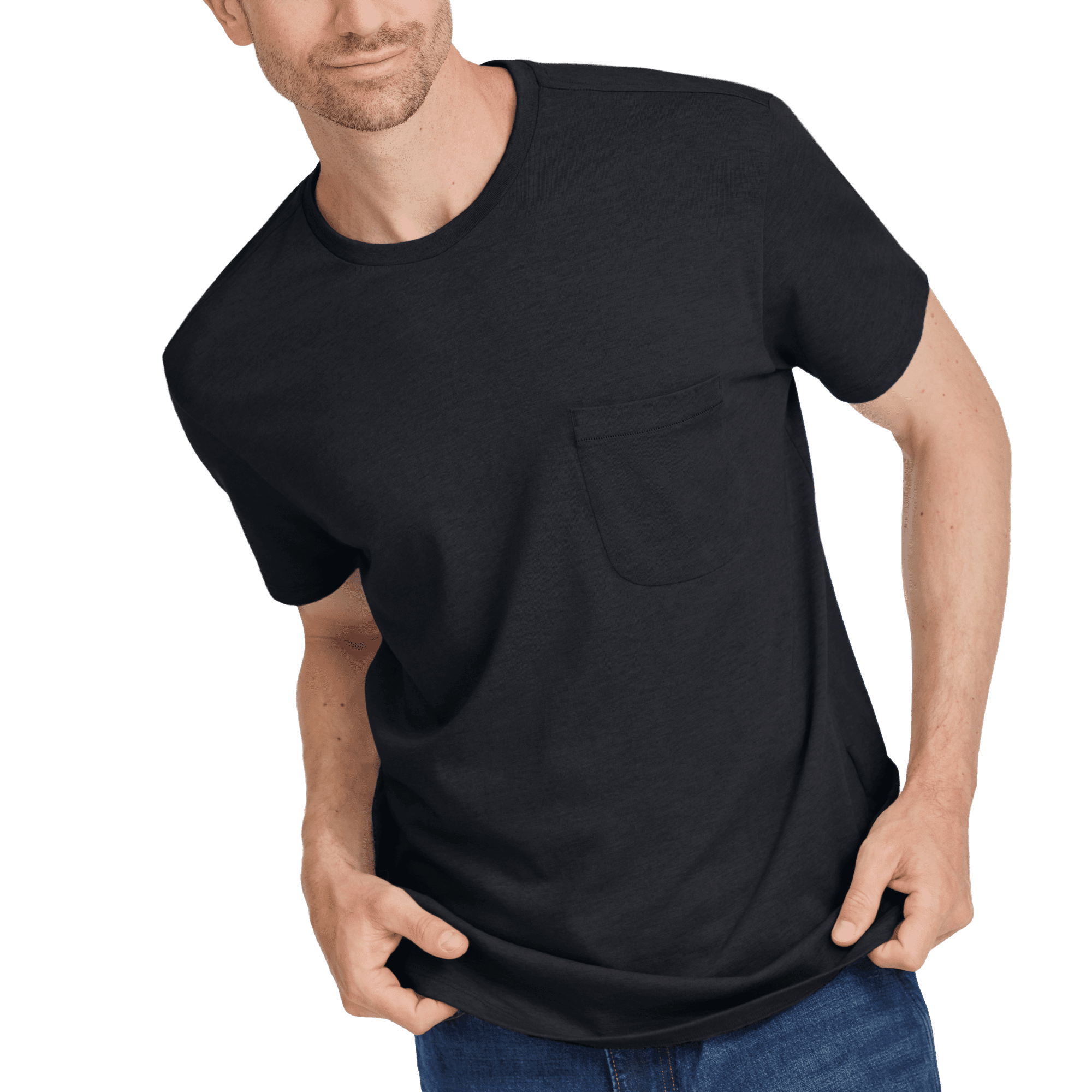 Men's Soft Merino Tee - True Black - Image 3