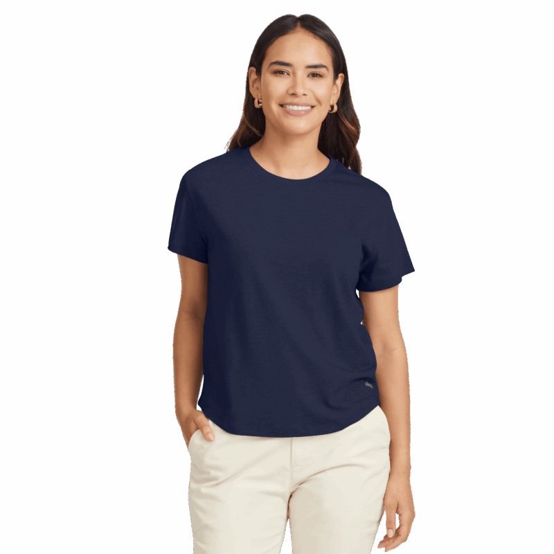 Women's Soft Merino Tee - Deep Navy