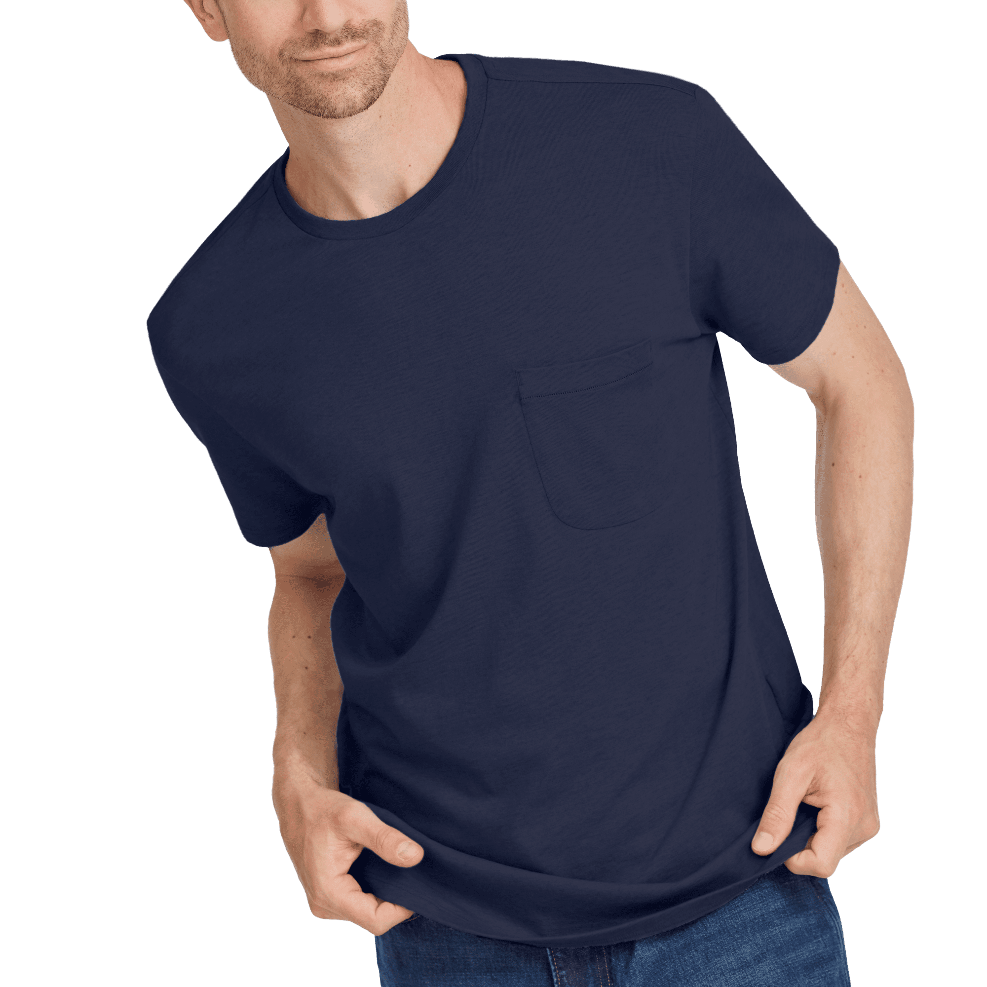 Men's Soft Merino Tee - Deep Navy - Image 3