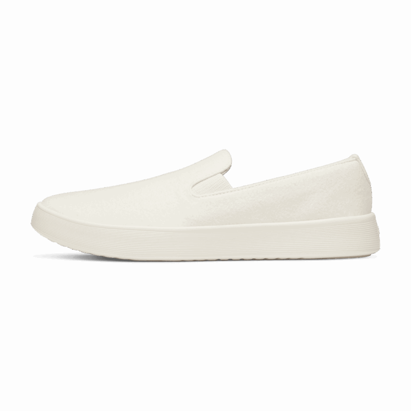 Men's Wool Cruiser Slip On - Natural White (Natural White Sole)