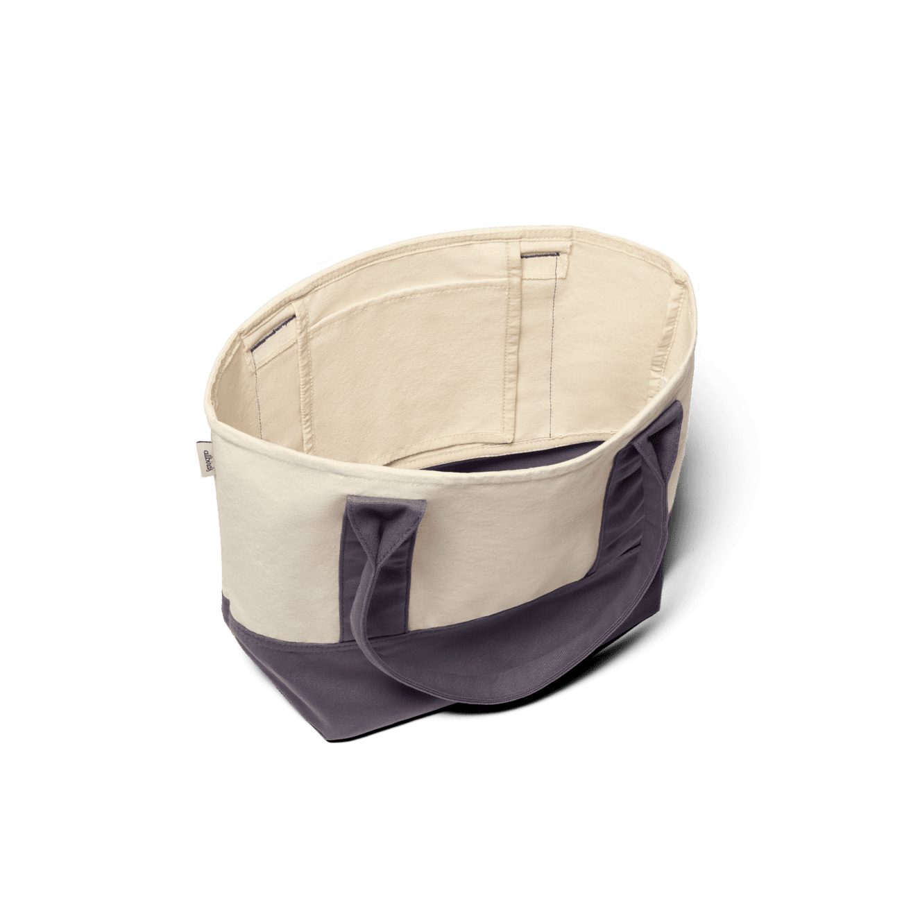 Mini Canvas Tote Bag - Natural White/Natural Grey - Image 3