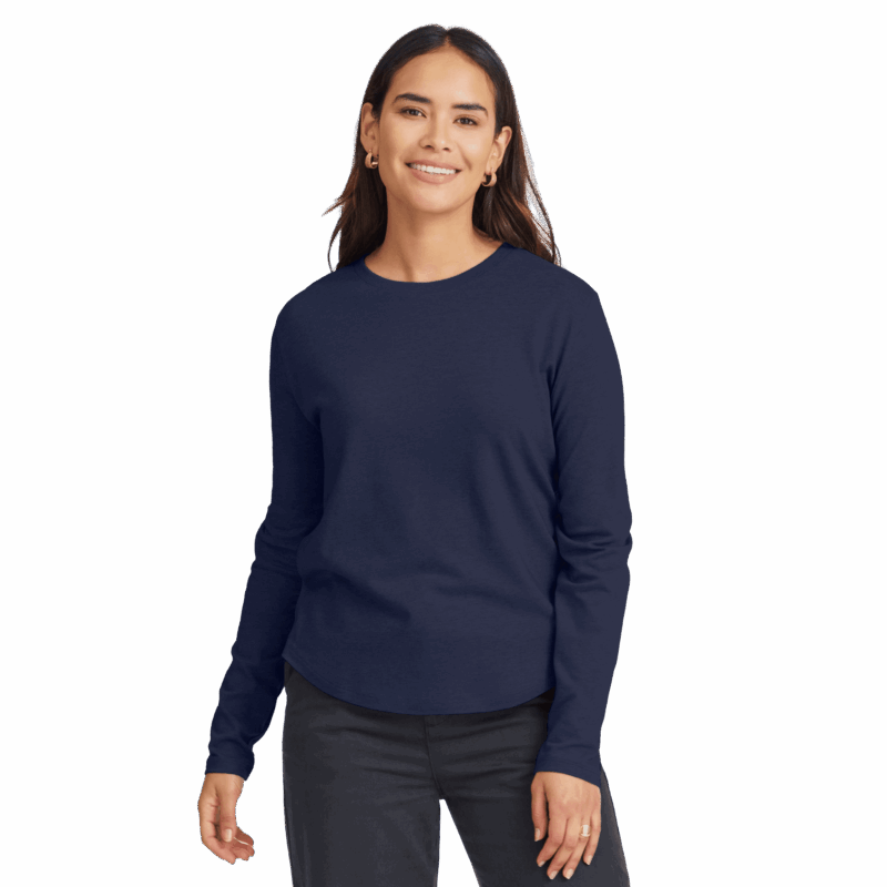 Women's Soft Merino Long Sleeve Tee - Deep Navy