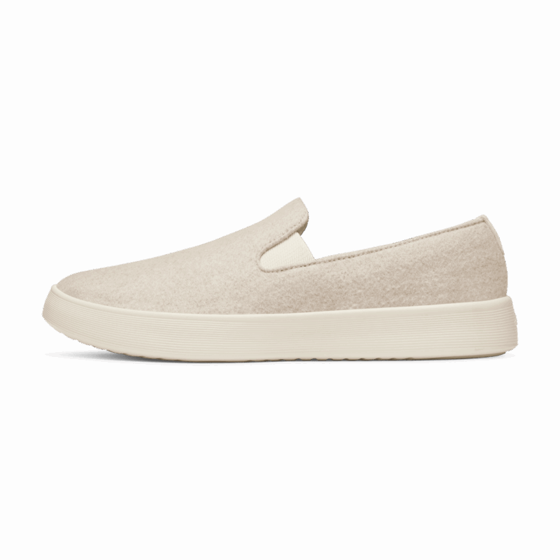 Men's Wool Cruiser Slip On - Rugged Beige (Stony Cream Sole)