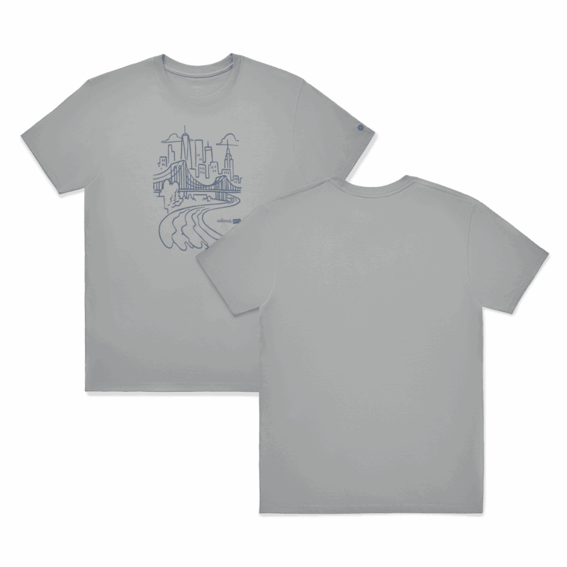 Unisex Organic Cotton Graphic Tee - Medium Grey/Stormy Grey - NYC
