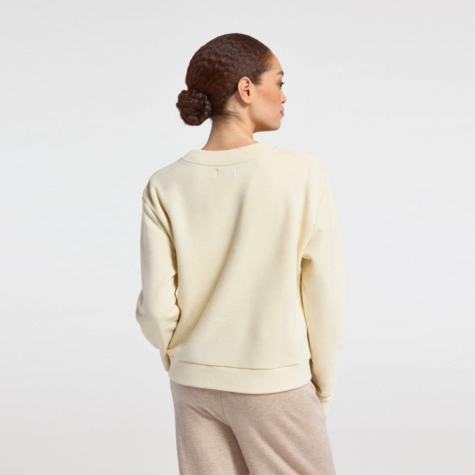 Women's Merino Blend Sweatshirt - Stony Cream Heather - Image 2
