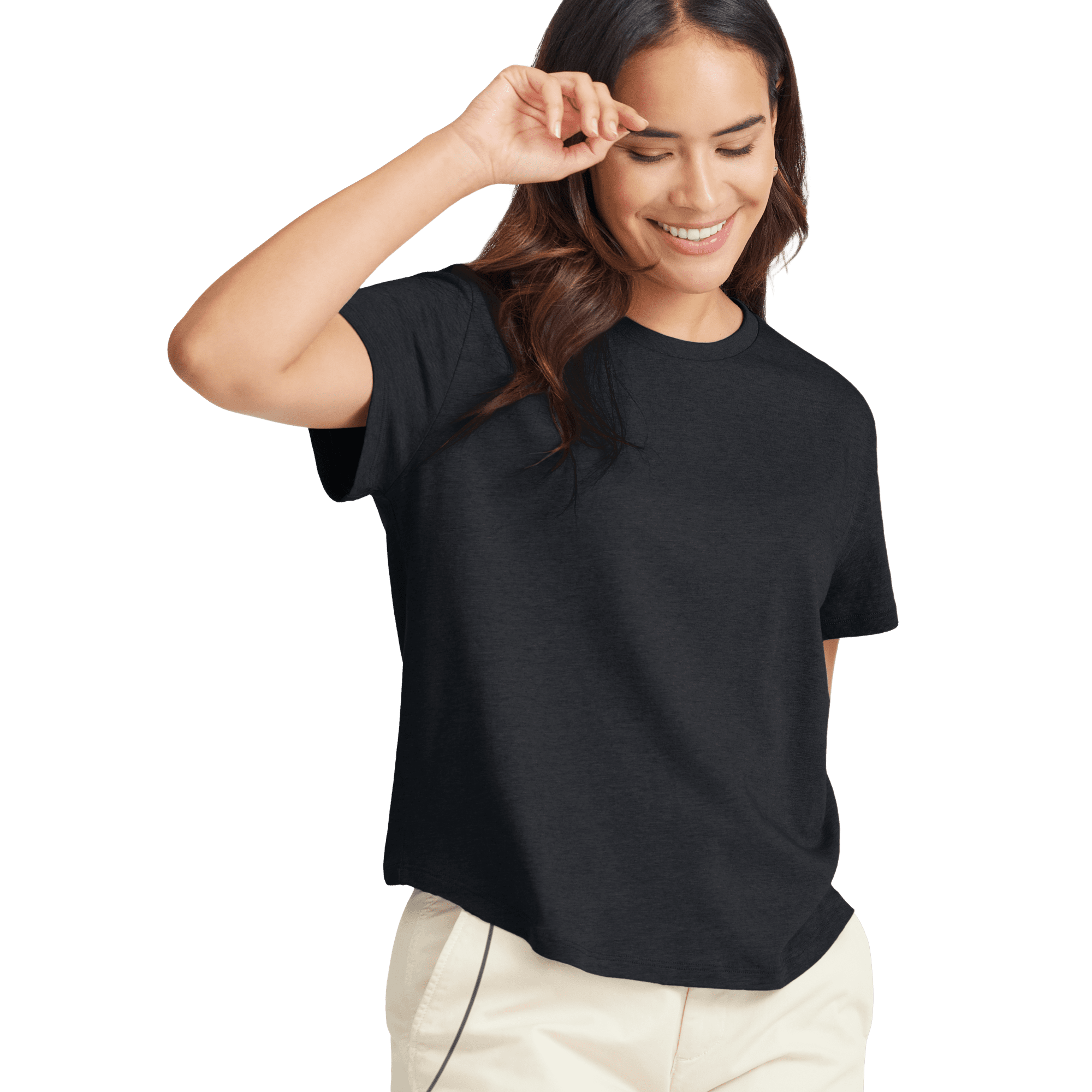 Women's Soft Merino Tee - True Black - Image 3