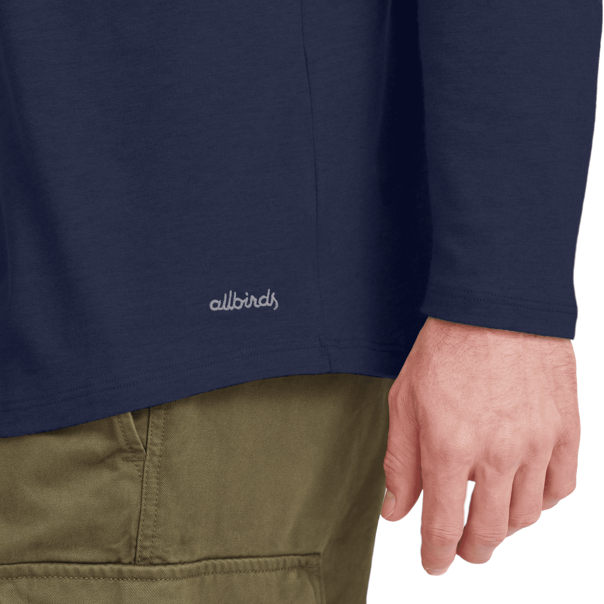 Men's Soft Merino Long Sleeve Tee - Deep Navy - Image 4