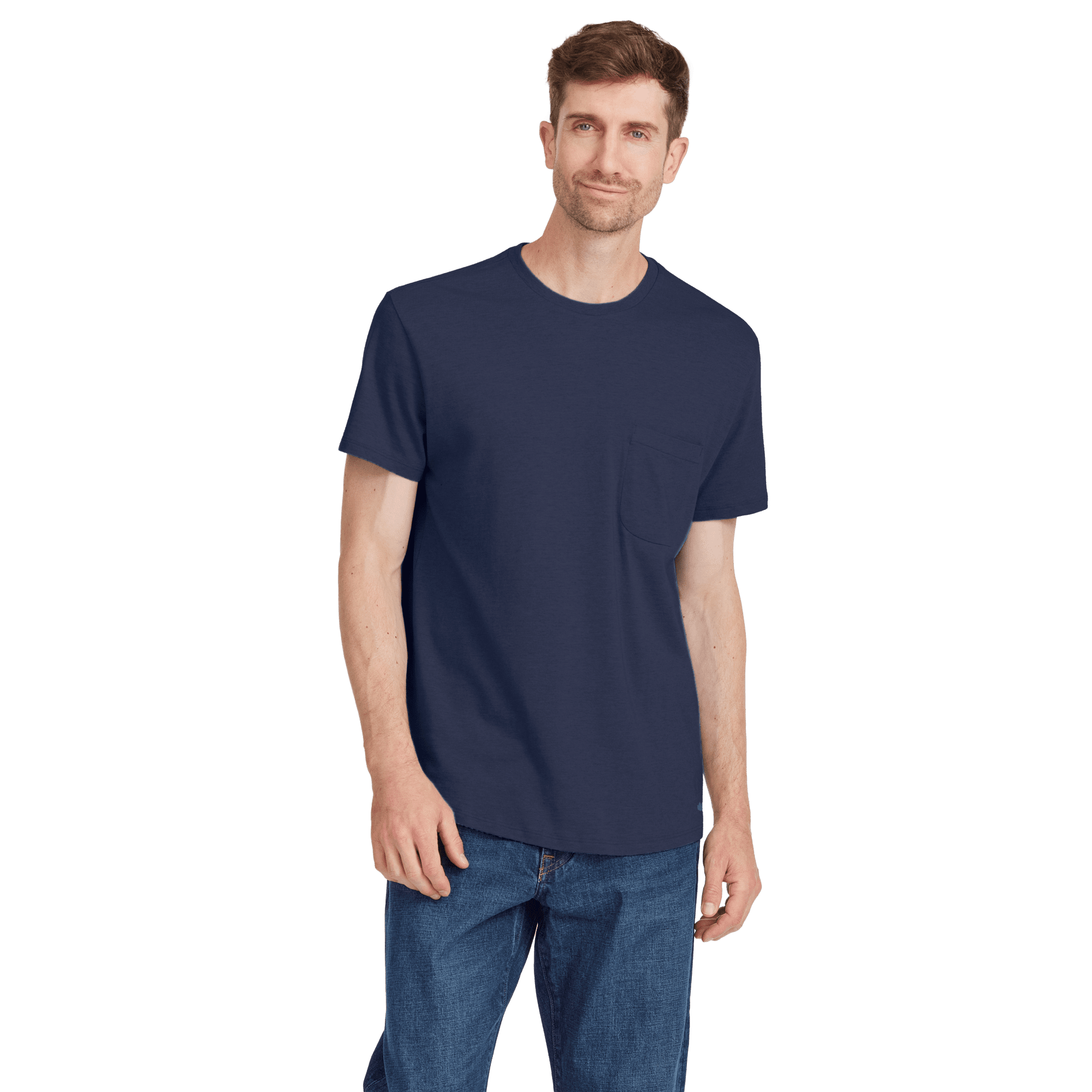 Men's Soft Merino Tee - Deep Navy