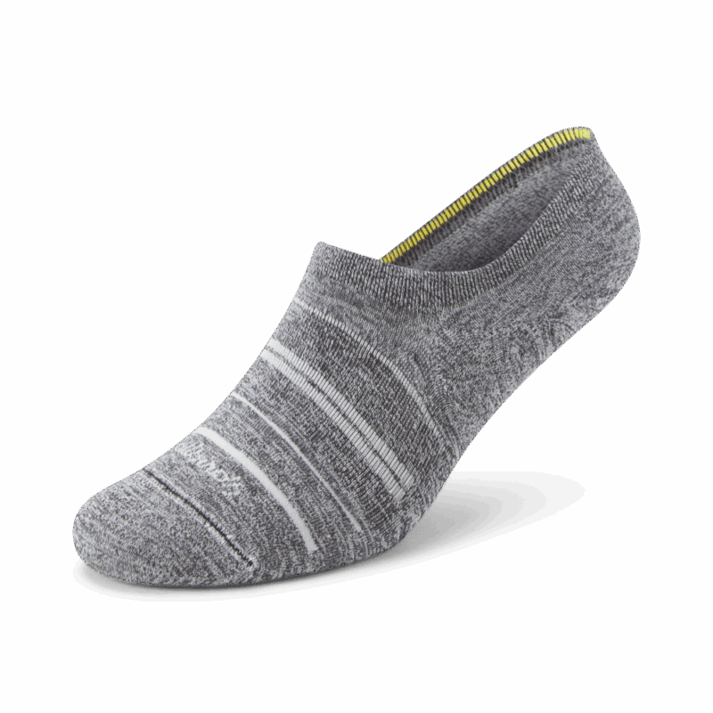 Anytime No Show Sock - Natural Grey Heather/Light Grey
