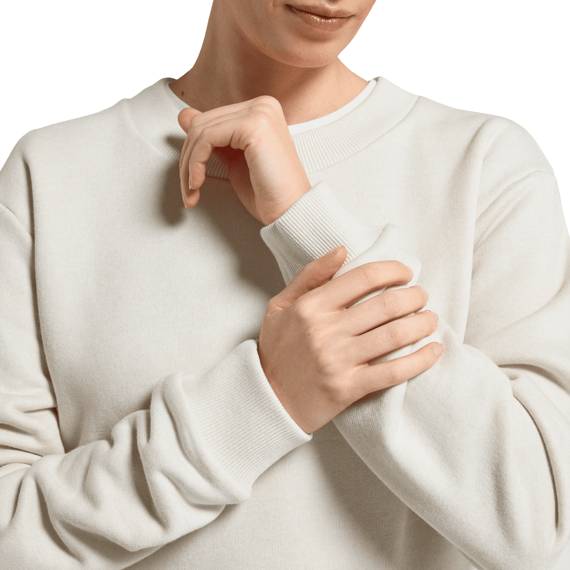 Women's Merino Blend Sweatshirt - Natural White - Image 3