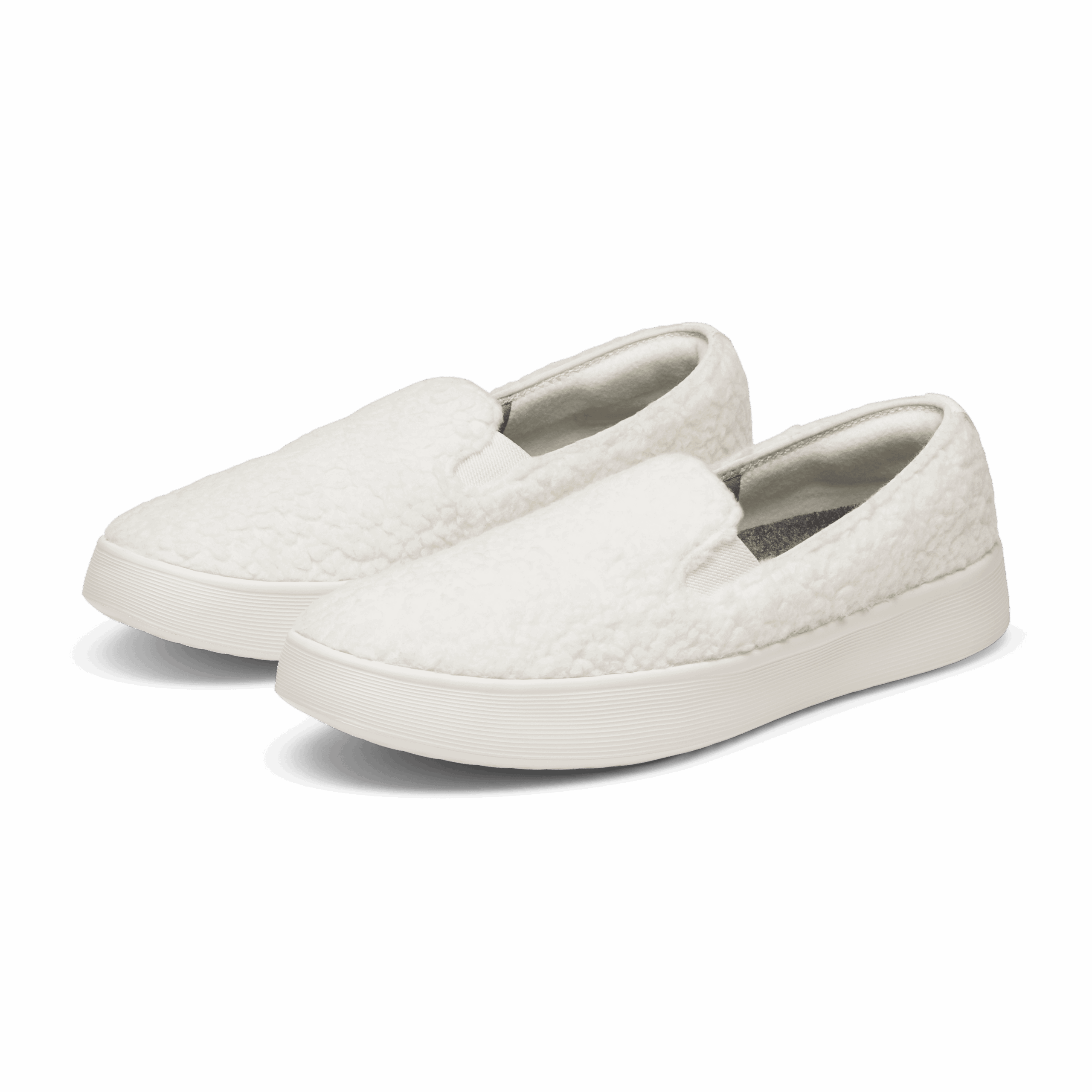 Women's Wool Cruiser Slip On Fluff - Natural White (Natural White Sole) - Image 5