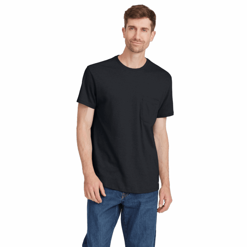 Men's Soft Merino Tee - True Black