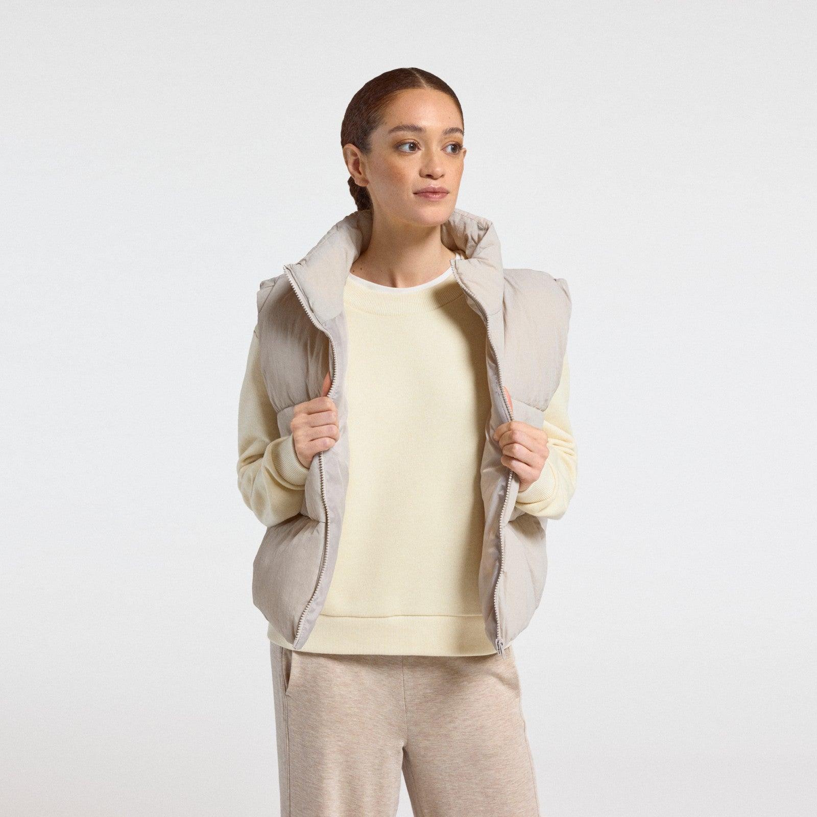 Women's Merino Blend Sweatshirt - Stony Cream Heather - Image 5