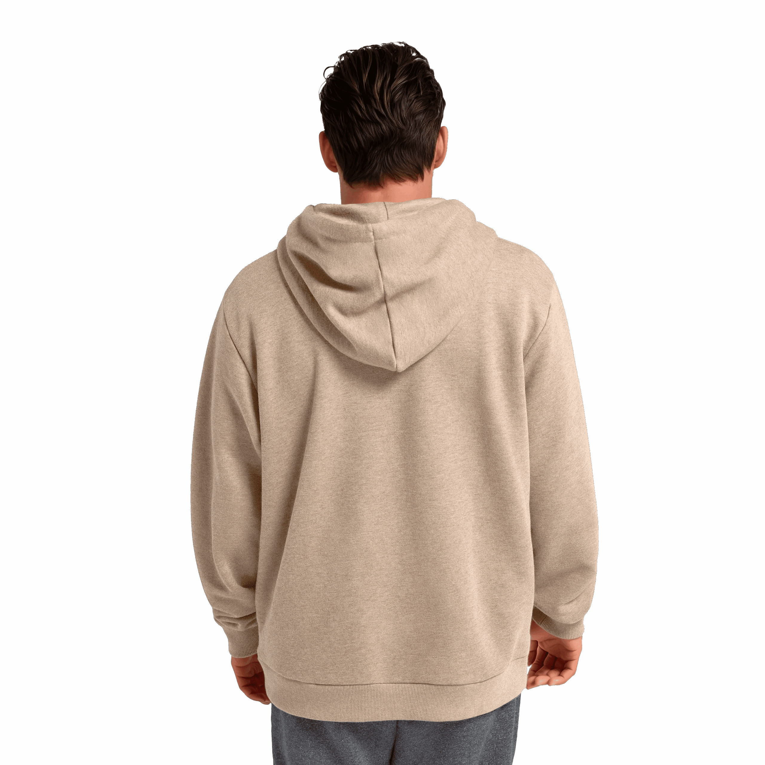 Unisex Merino Blend Hoodie - Rugged Beige - Image 2