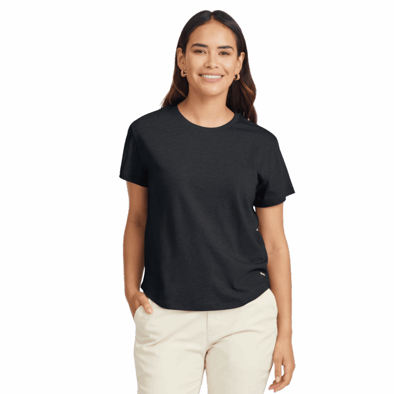 Women's Soft Merino Tee - True Black