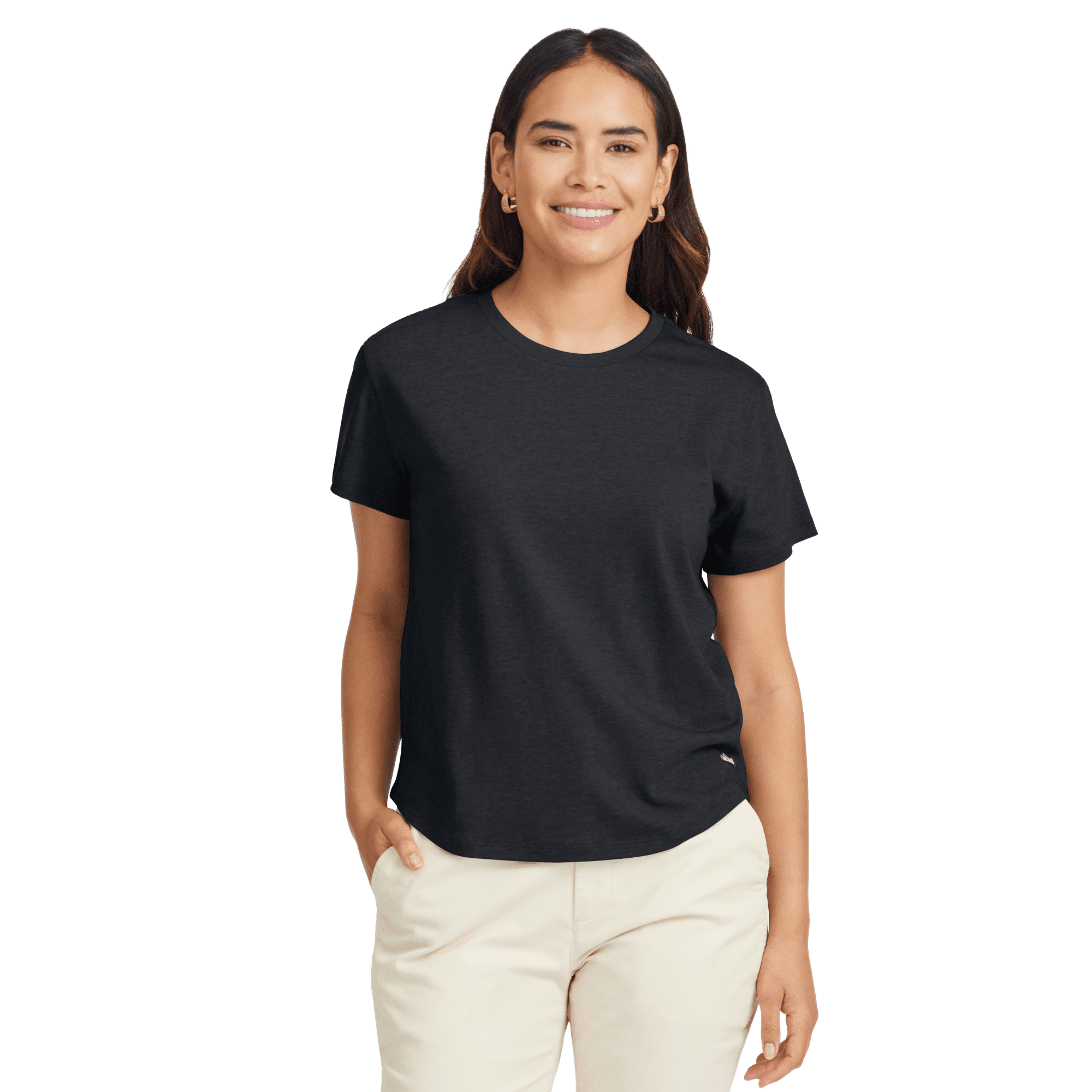 Women's Soft Merino Tee - True Black