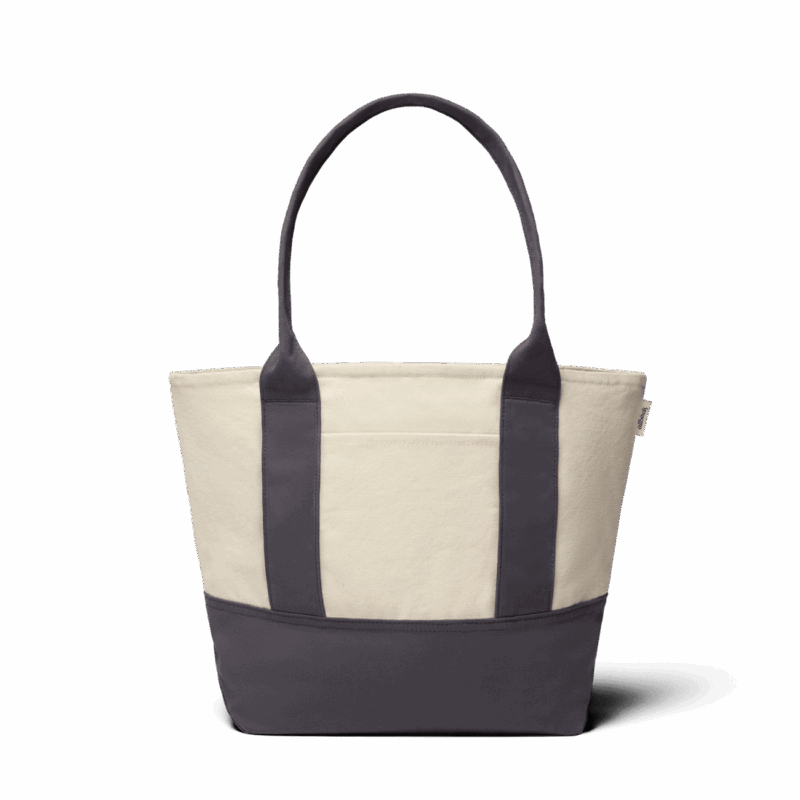 Mini Canvas Tote Bag - Natural White/Natural Grey
