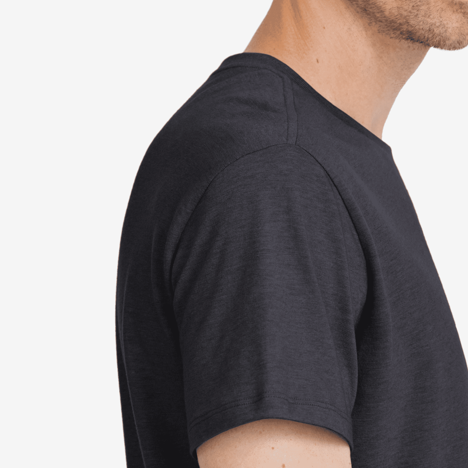 Men's Soft Merino Tee - Natural Black - Image 2