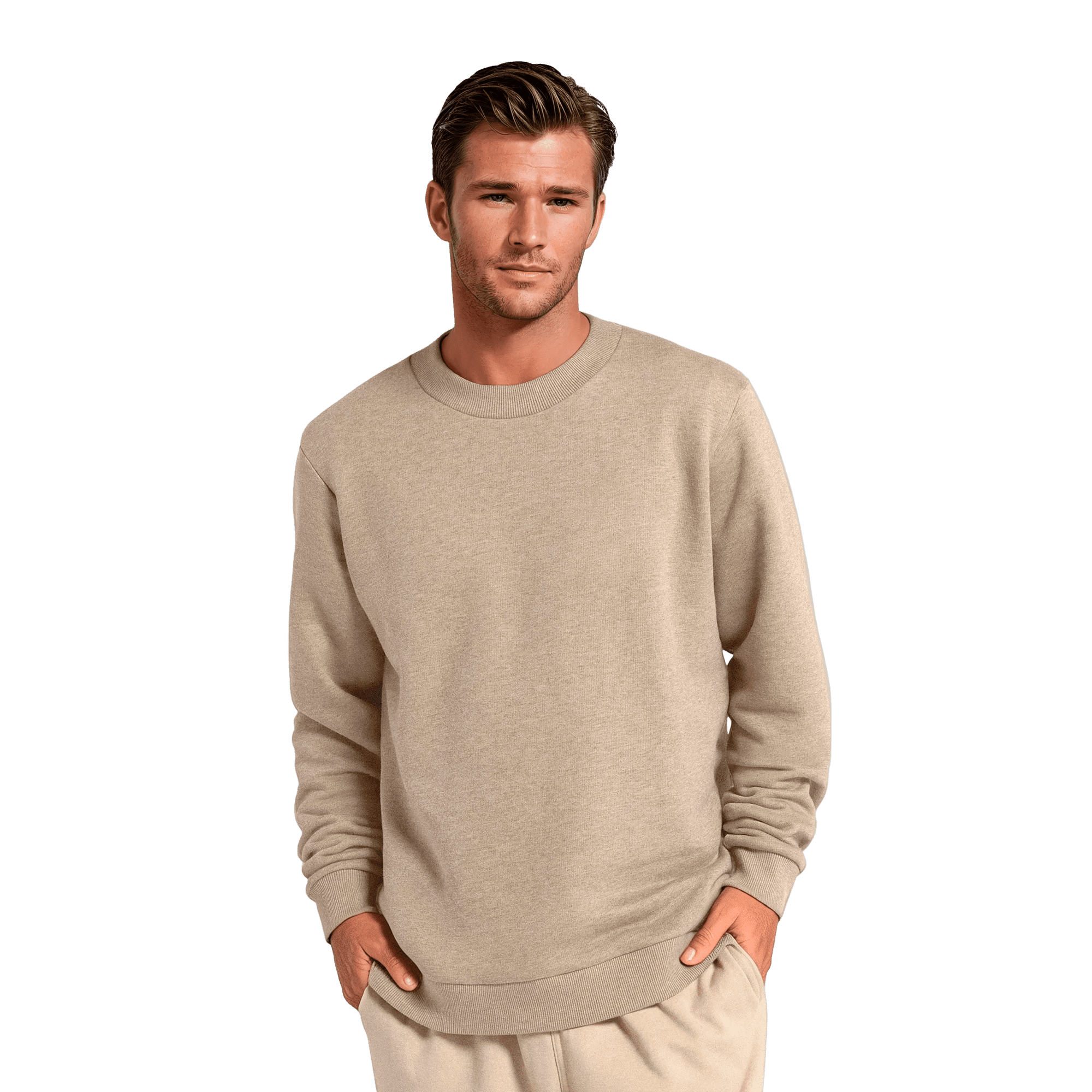 Men's Merino Blend Sweatshirt - Rugged Beige