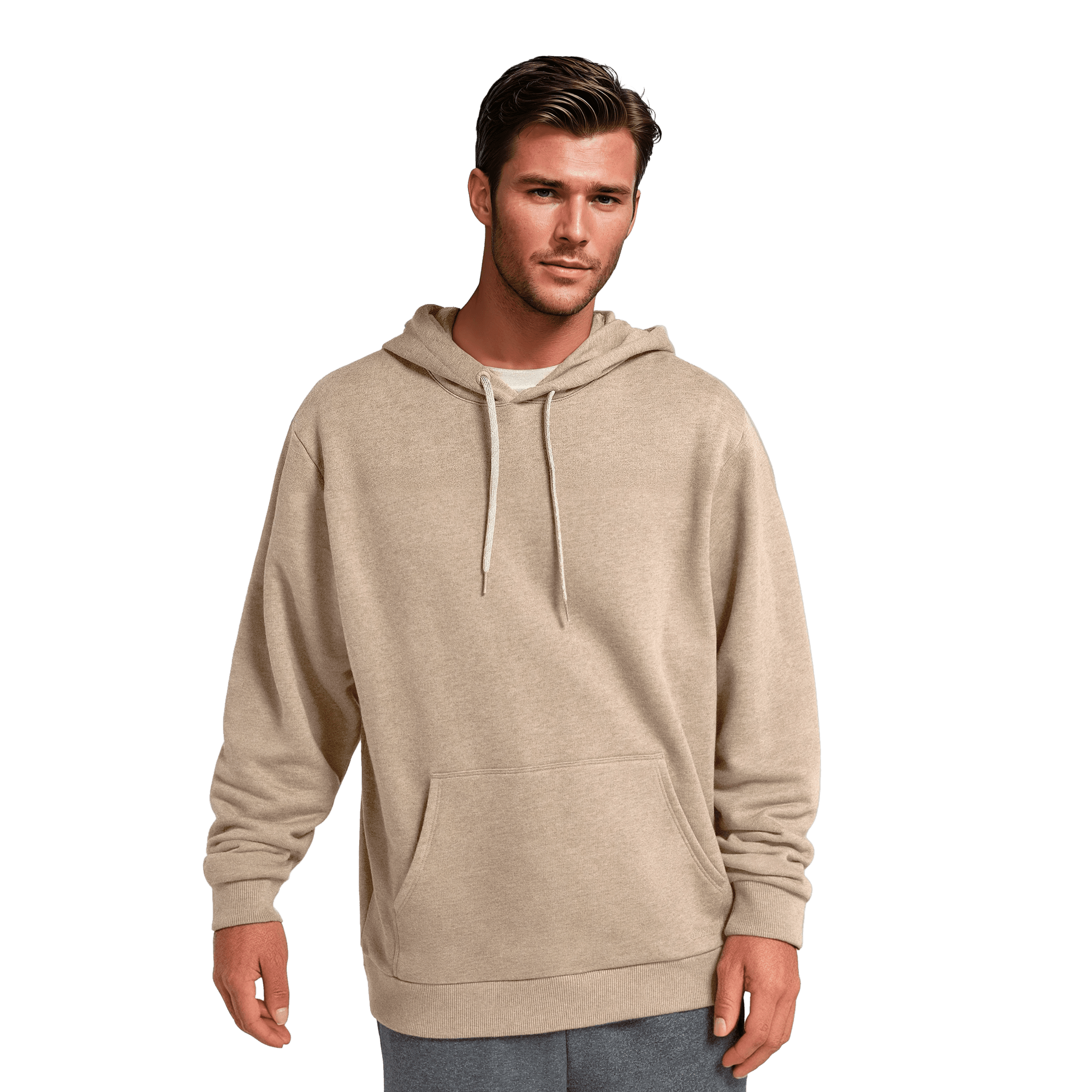 Unisex Merino Blend Hoodie - Rugged Beige