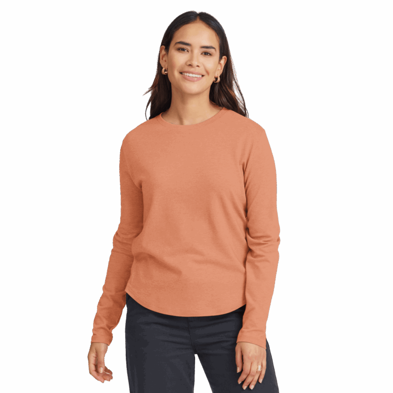 Women's Soft Merino Long Sleeve Tee - Sienna Blush