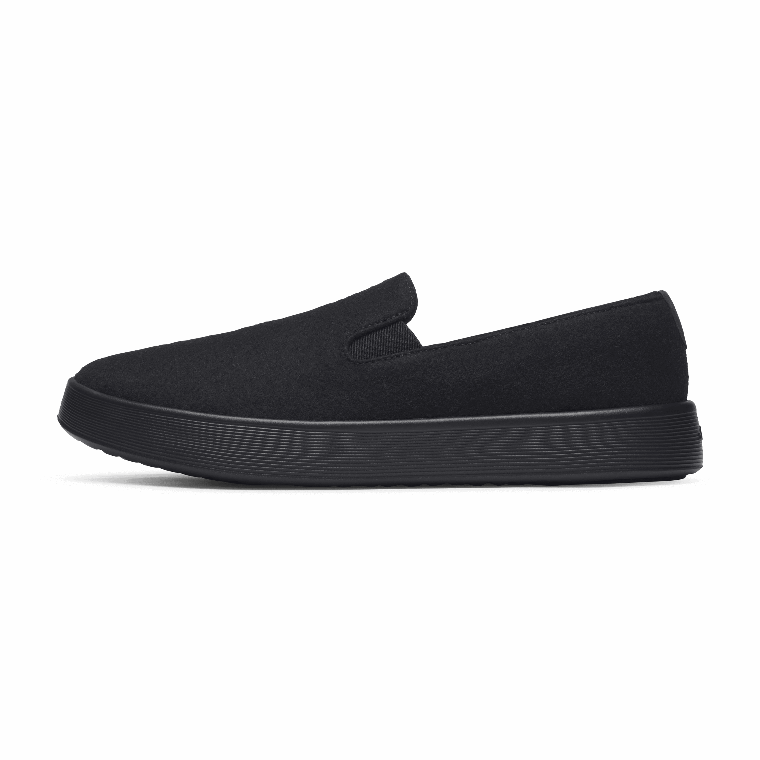 Men's Wool Cruiser Slip On - Natural Black (Natural Black Sole)