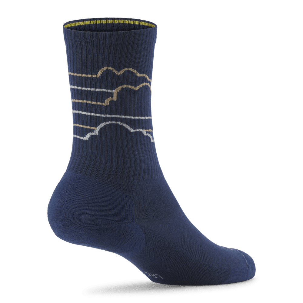 Anytime Crew Sock - Deep Navy/Rugged Beige (Medium Grey) - Cloudstripe - Image 2