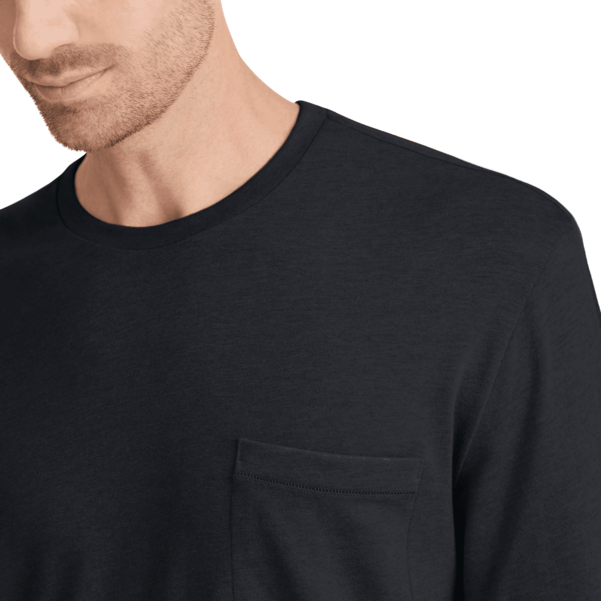 Men's Soft Merino Long Sleeve Tee - True Black - New Edition - Image 2