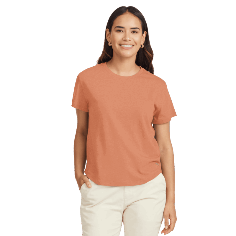 Women's Soft Merino Tee - Sienna Blush