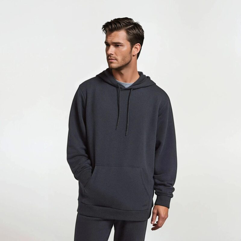 Unisex Merino Blend Hoodie - True Black