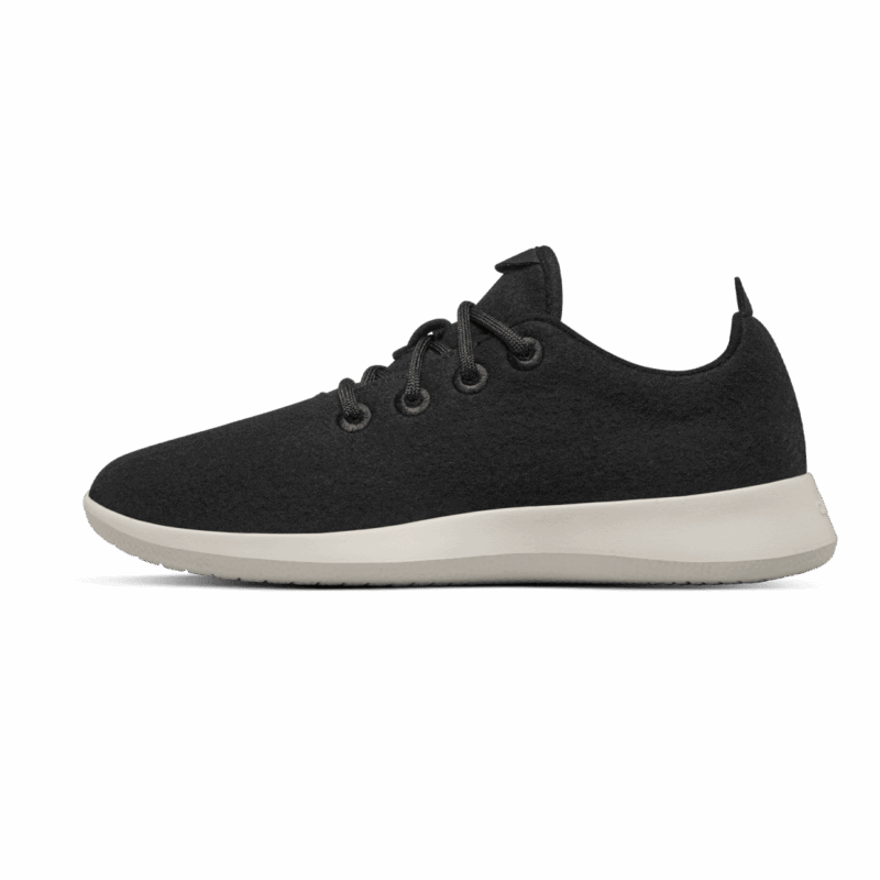 Men's Wool Runner - True Black (Cream Sole)