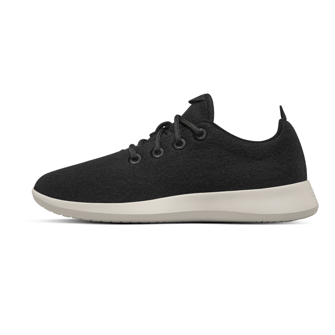 Men's Wool Runner - True Black (Cream Sole)