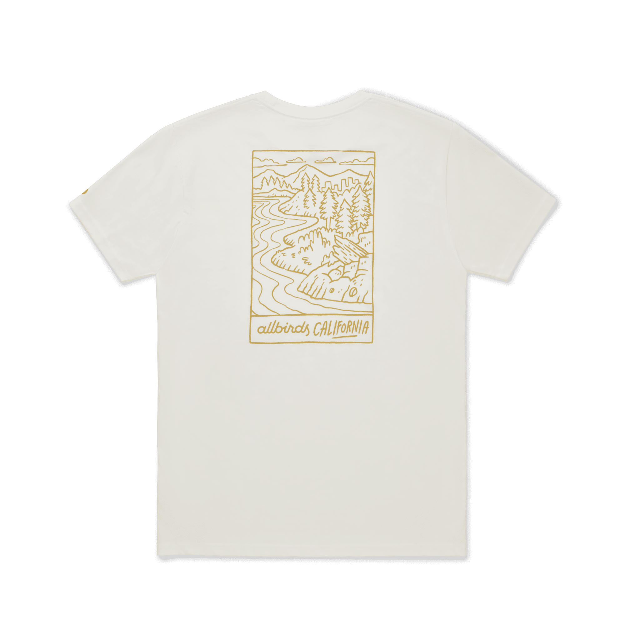 Unisex Organic Cotton Graphic Tee - Natural White/Stony Beige - CA - Image 3