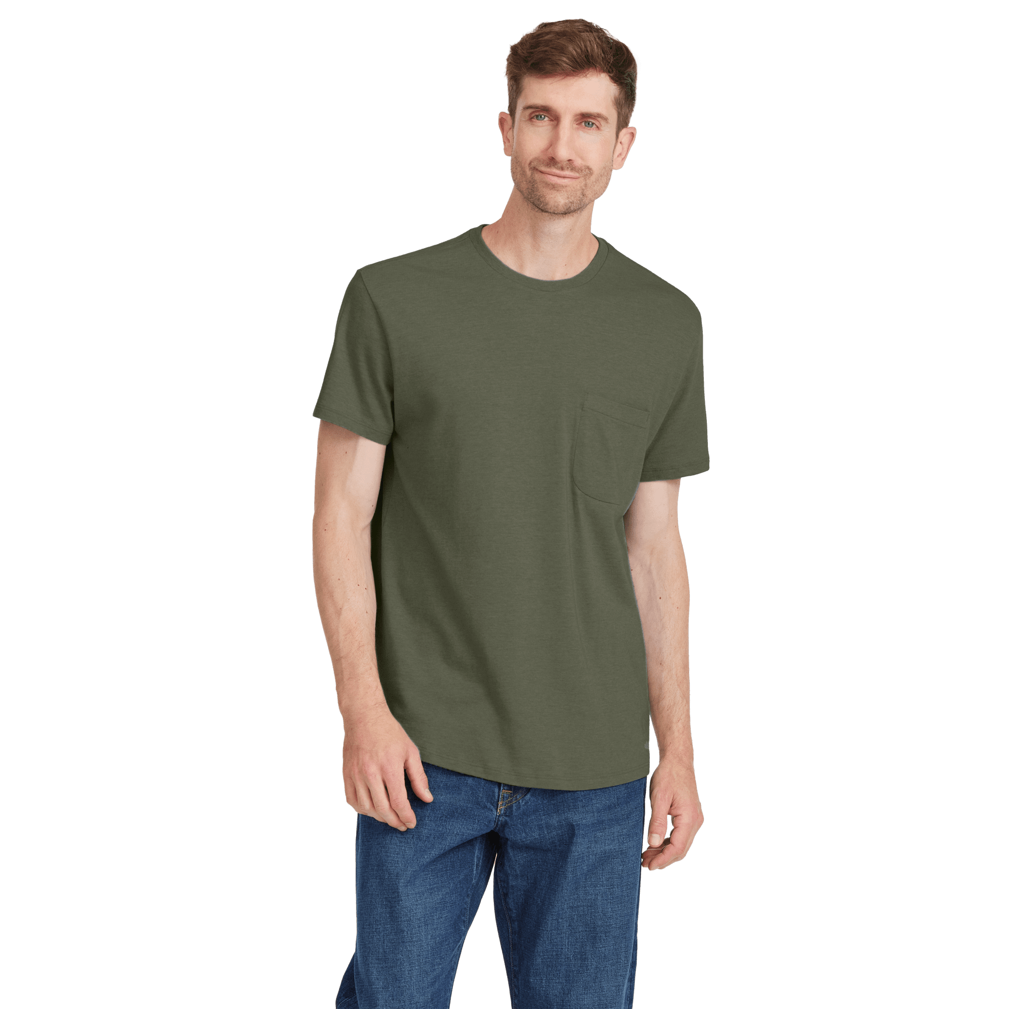 Men's Soft Merino Tee - Thunder Green